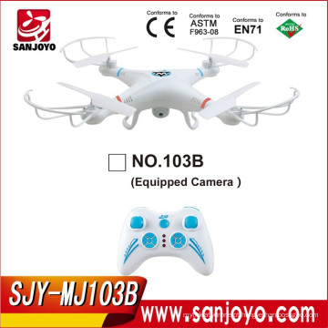 Outdoor &amp; Indoor brinquedos Headless Fly 4CH 2.4ghz 6 eixos Gyro Rc Quadcopter Zangão UFO RTF W / 2mp câmera SJY-MJ-103B